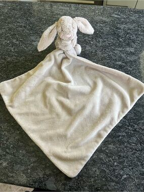 Jellycat Beige Bunny Lovey Blanket